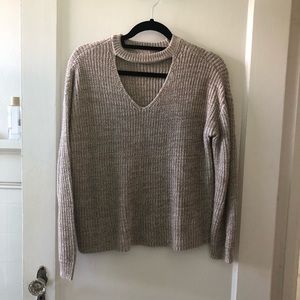 Neck Cutout Sweater